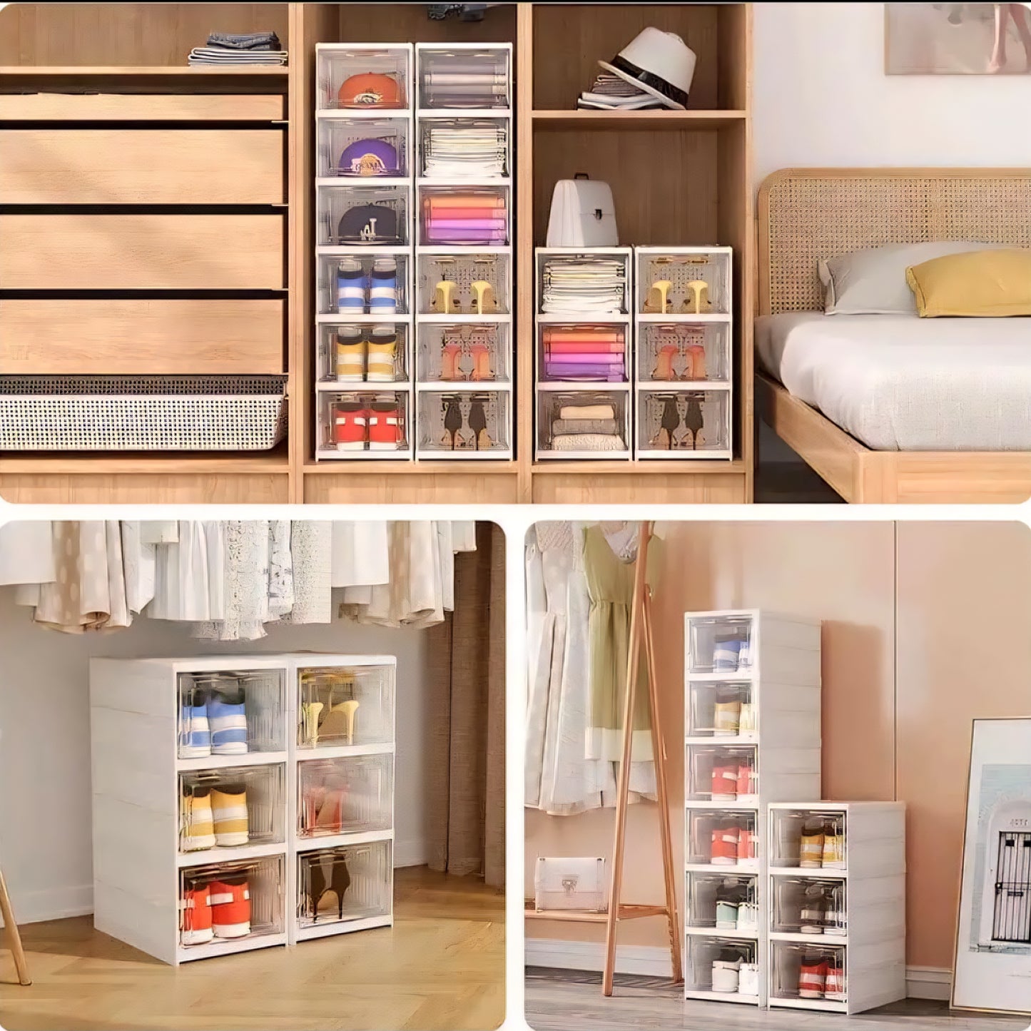 صناديق تخزين الأحذية القابلة للطي (06 طوابق )