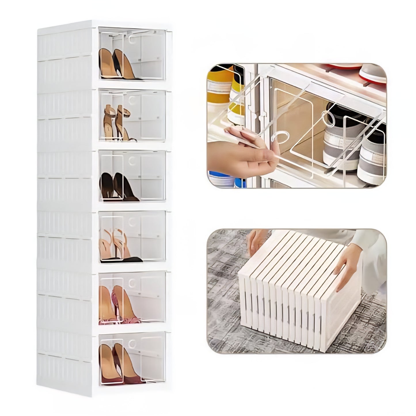 صناديق تخزين الأحذية القابلة للطي (06 طوابق )